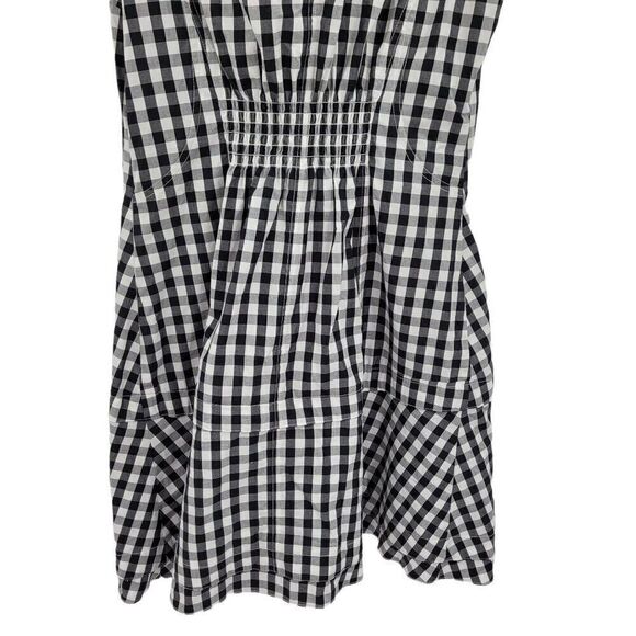 DEREK LAM 10 CROSBY Satina Sleeveless Shirtdress Picnic Plaid Pinup Black Sz 6 - Picture 7 of 12
